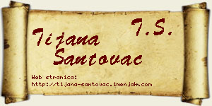 Tijana Santovac vizit kartica